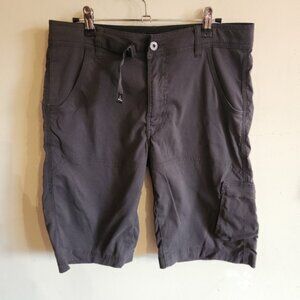 Prana Hiking Cargo Shorts Gray Built In Belt Mens Small S